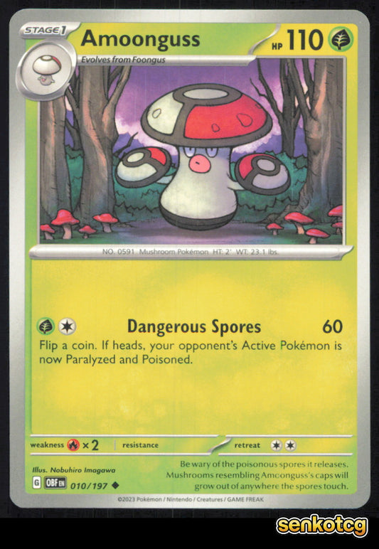 🎴 Amoonguss 010/197 Uncommon Obsidian Flames NM