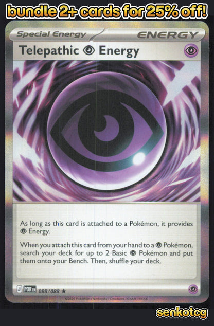 🎴 Telepathic Psychic Energy 088/088 Rare Holo Perfect Order NM 🎨