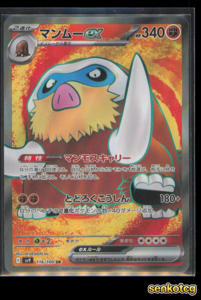 🎴 Mamoswine EX 116/100 Battle Partners NM 🎨 Inc