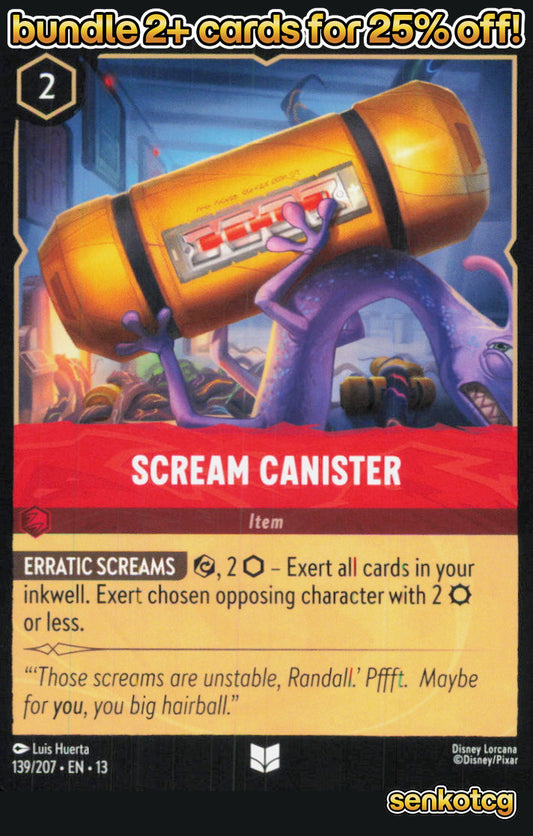 🎴 Scream Canister 139/204 Uncommon Attack of the Vine! NM