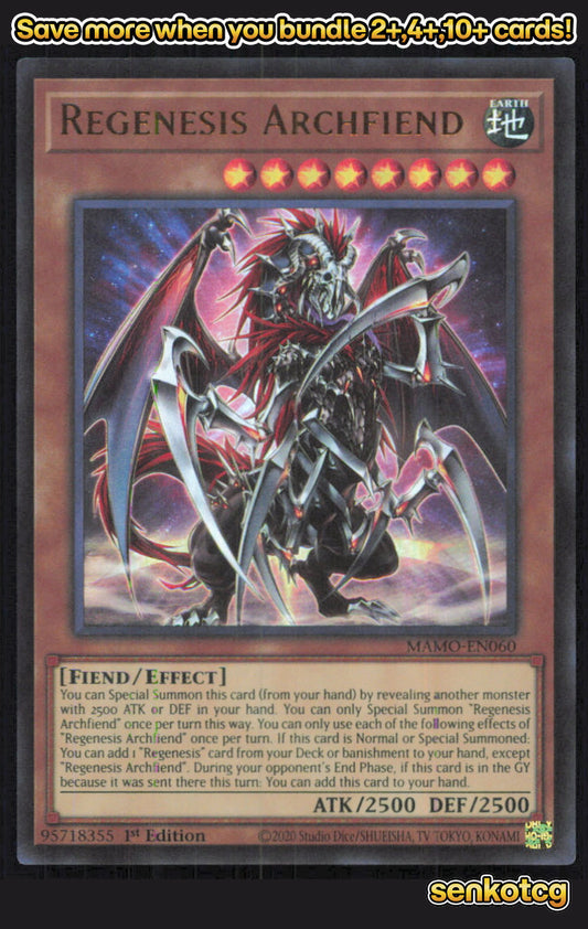 🎴 Regenesis Archfiend MAMO-EN060 Ultra Rare