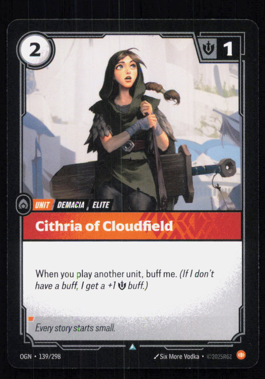 🎴 Cithria of Cloudfield 139/298 Uncommon OGN Origins NM