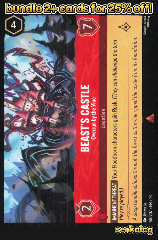 🎴 Beast's Castle - Overrun by the Vine 141/204 Rare Attack of the Vine! NM