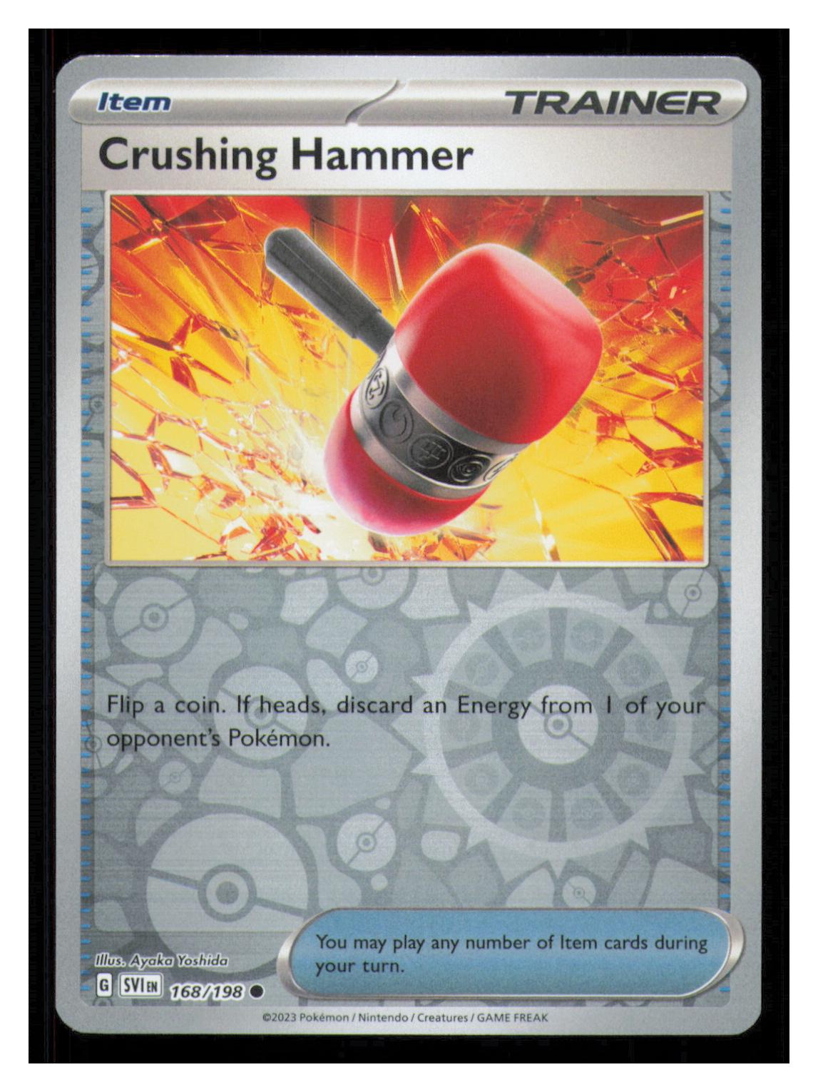 🎴 Crushing Hammer 168/198 Reverse Holo Scarlet & Violet Pokemon NM