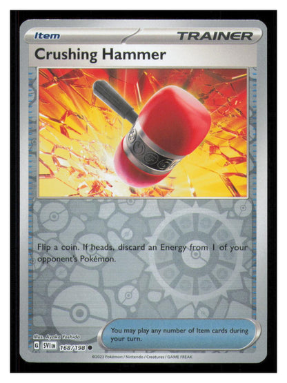 🎴 Crushing Hammer 168/198 Reverse Holo Scarlet & Violet Pokemon NM