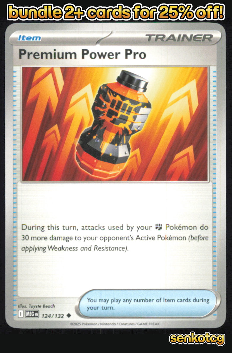 🎴 Premium Power Pro 124/132 Uncommon Mega Evolution NM