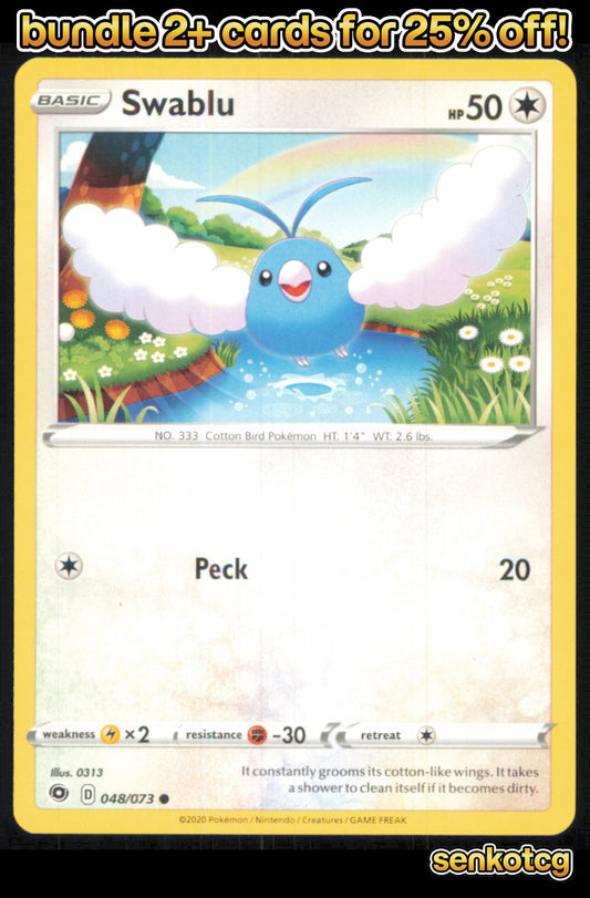 🎴 Swablu 048/073 Common Champion's Path NM