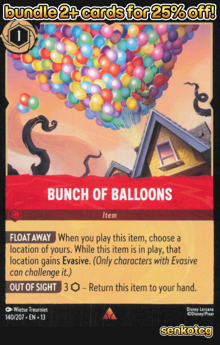🎴 Bunch of Balloons 140/204 Rare Attack of the Vine! NM