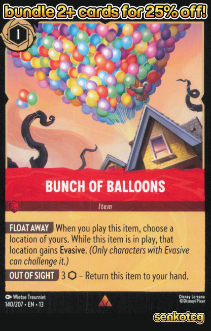 🎴 Bunch of Balloons 140/204 Rare Attack of the Vine! NM