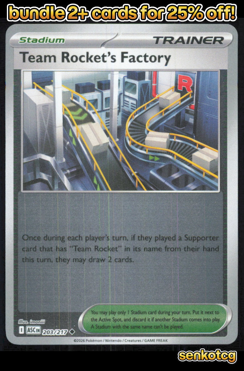 🎴 Team Rocket's Factory 173/182 Uncommon Reverse Holo DRI Destined Rivals NM