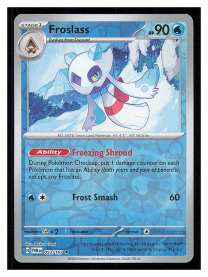 🎴 Froslass 053/167 Reverse Holo Twilight Masquerade NM 🎨 Tami