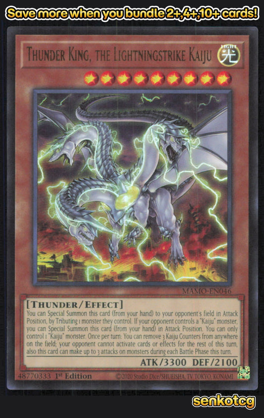 🎴 Thunder King, the Lightningstrike Kaiju MAMO-EN046 Ultra Rare