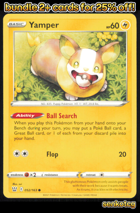 🎴 Yamper 052/163 Common Battle Styles NM