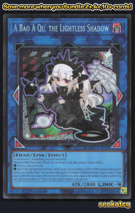 🎴 A Bao A Qu, the Lightless Shadow (Secret Rare) MAMO-EN038 Secret Rare