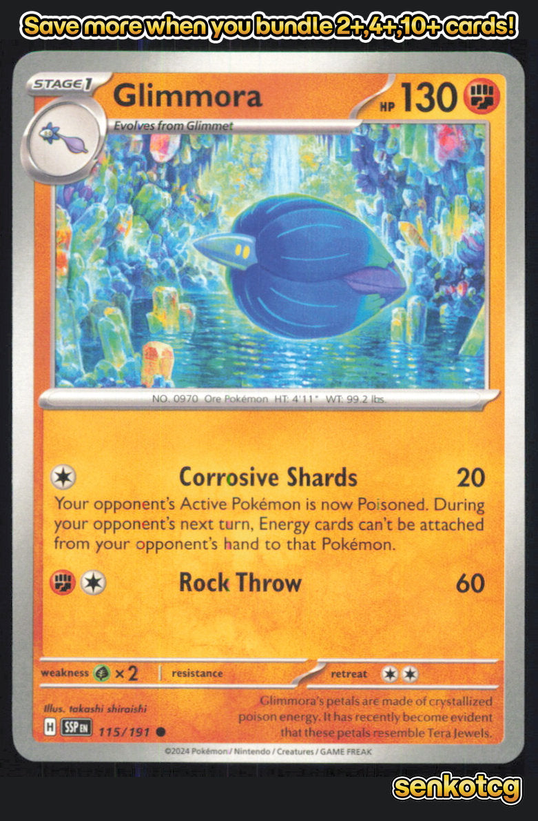 🎴 Glimmora 115/191 Common Surging Sparks NM 🎨 shiraishi