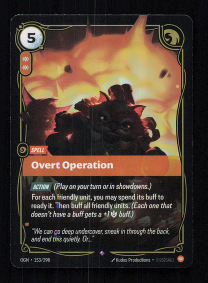 🎴 Overt Operation 153/298 Rare Foil OGN Origins NM