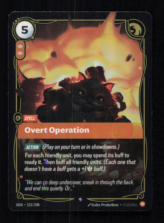 🎴 Overt Operation 153/298 Rare Foil OGN Origins NM