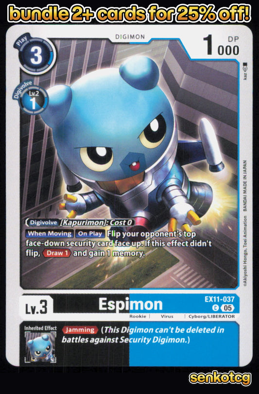 🎴 Espimon EX11-037 C Common Dawn of Liberator NM