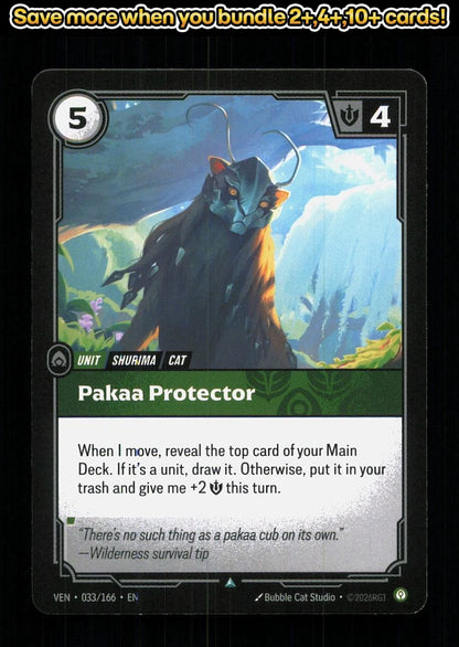 🎴 Pakaa Protector 033/166 Uncommon Vendetta NM 🎨 Studio