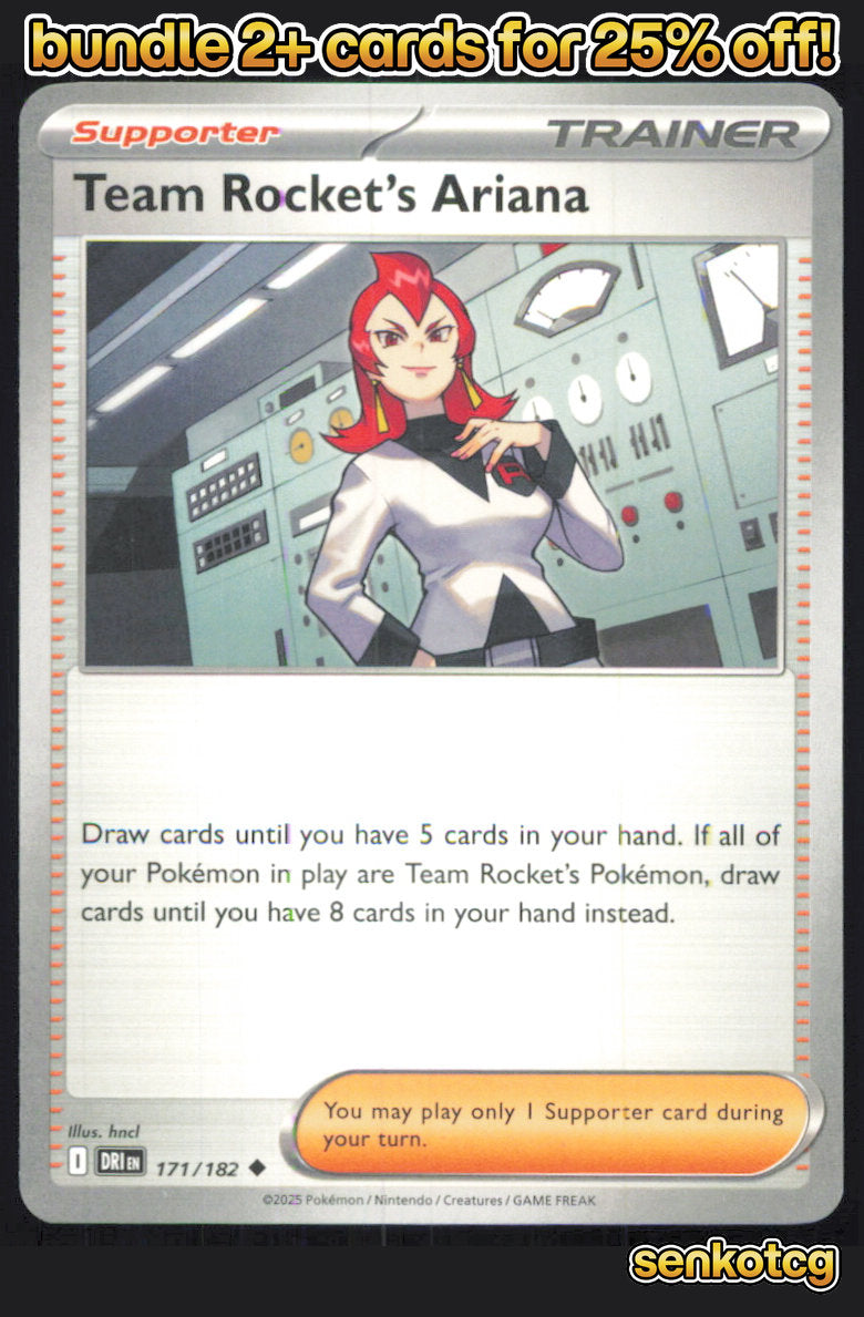 🎴 Team Rocket's Ariana 171/182 Uncommon Destined Rivals NM