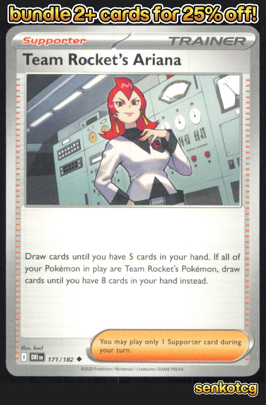 🎴 Team Rocket's Ariana 171/182 Uncommon Destined Rivals NM