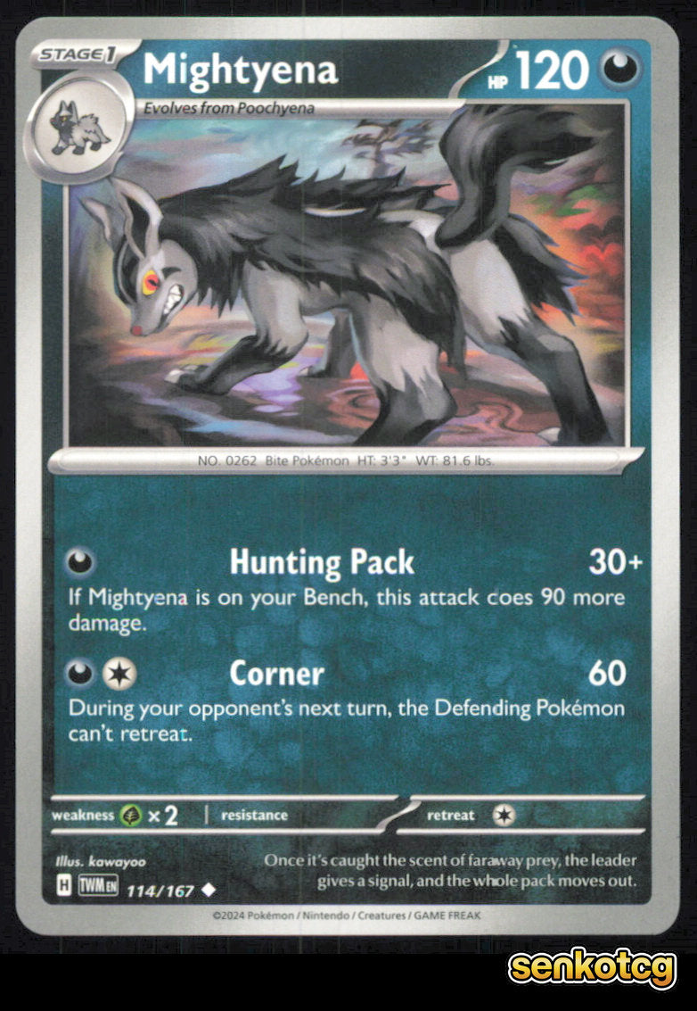 🎴 Mightyena 114/167 Uncommon Twilight Masquerade NM