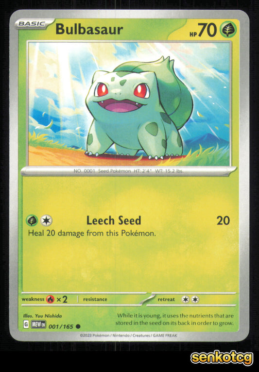 🎴 Bulbasaur 001/165 151 NM 🎨 Nishida