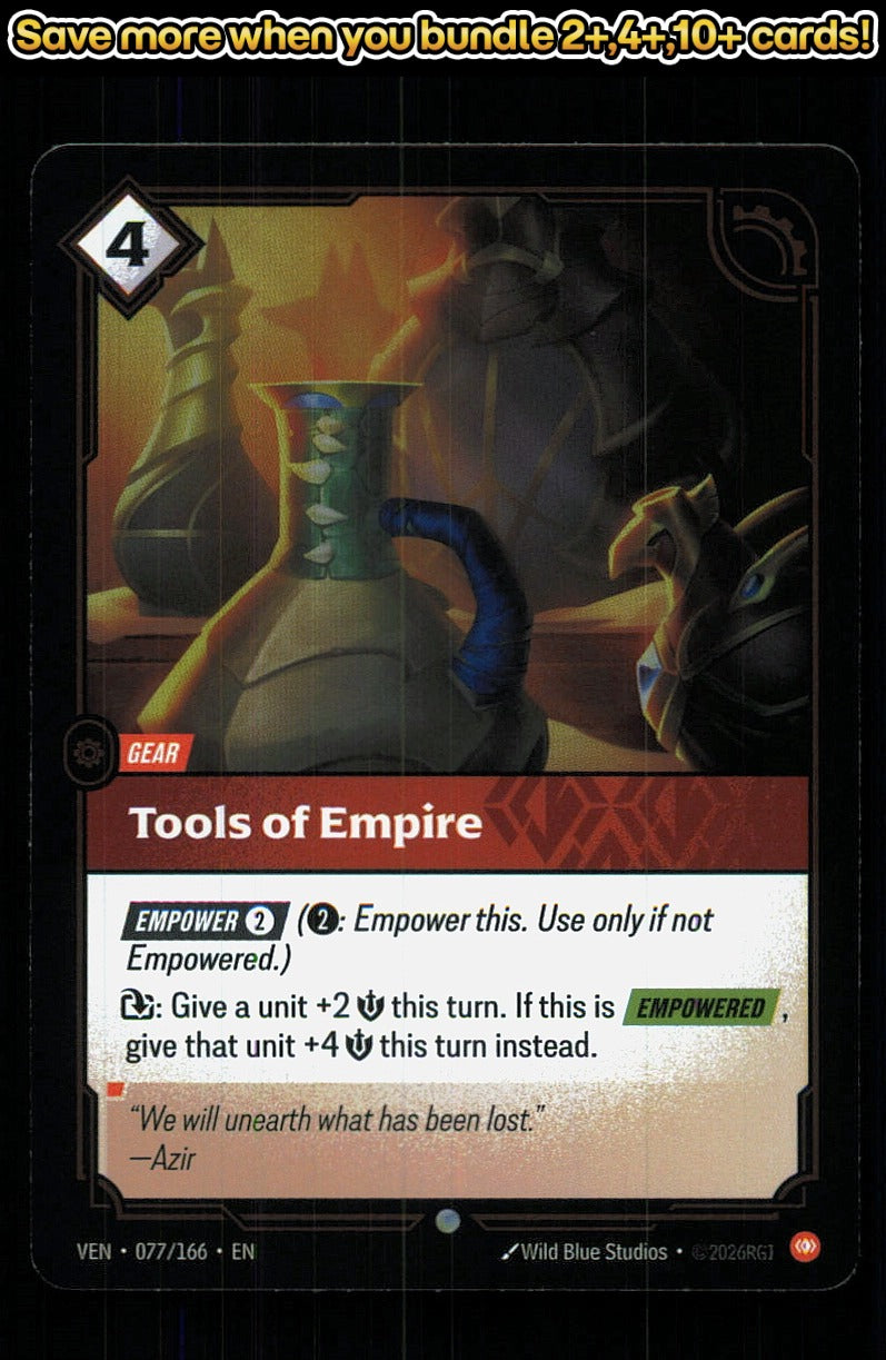 🎴 Tools of Empire 077/166 Common Foil Vendetta NM 🎨 Studios