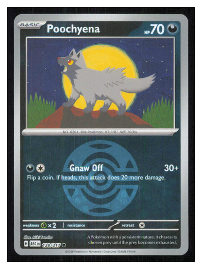 🎴 Poochyena (Dusk Ball) 128/217 Common Reverse Holo Ascended Heroes NM
