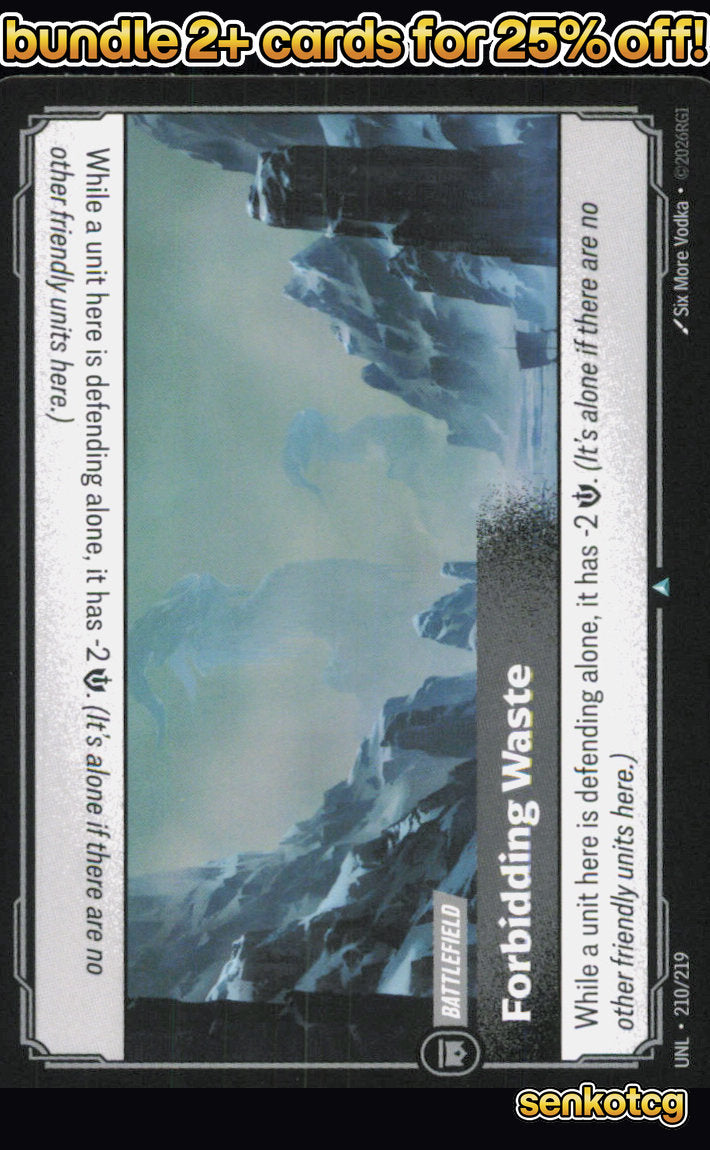 🎴 Forbidding Waste 210/219 Uncommon Unleashed NM
