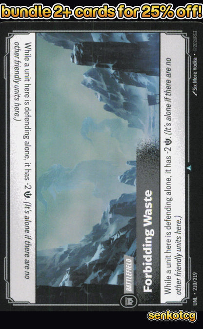 🎴 Forbidding Waste 210/219 Uncommon Unleashed NM