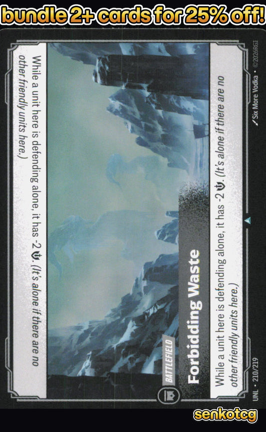 🎴 Forbidding Waste 210/219 Uncommon Unleashed NM