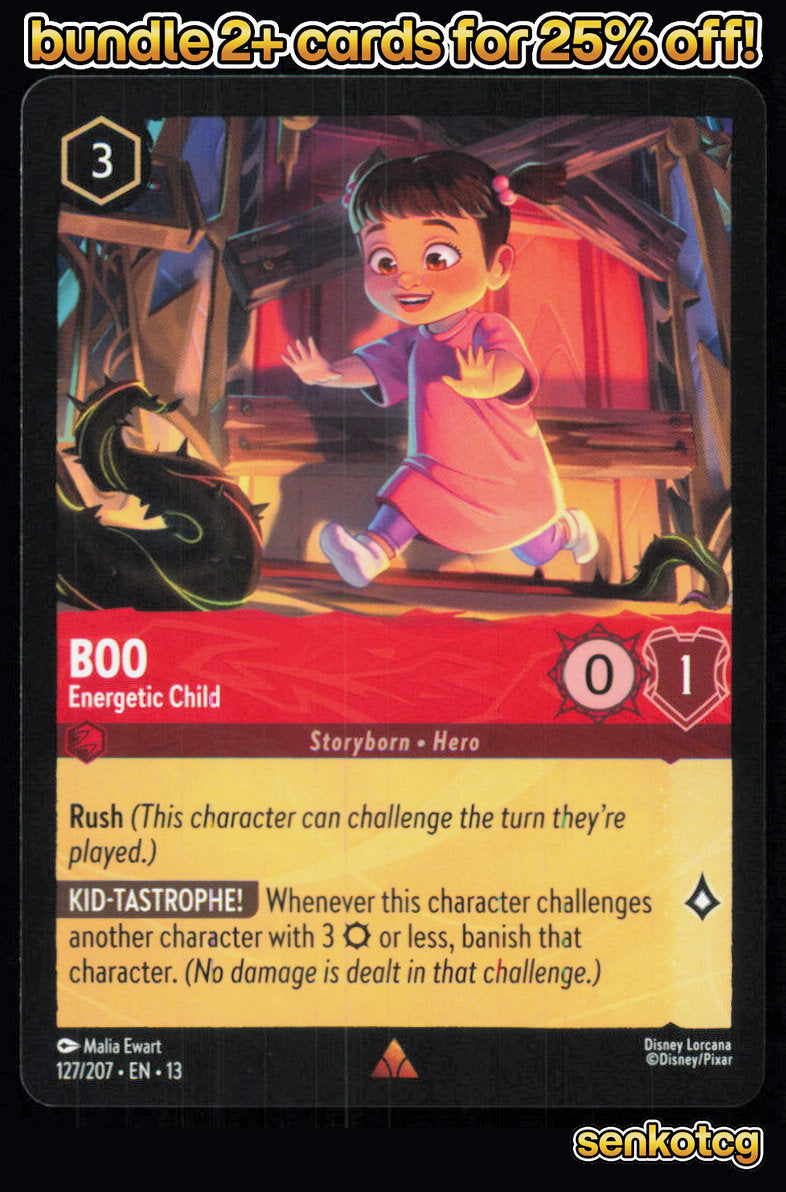 🎴 Boo - Energetic Child 127/207 Rare Attack of the Vine! NM