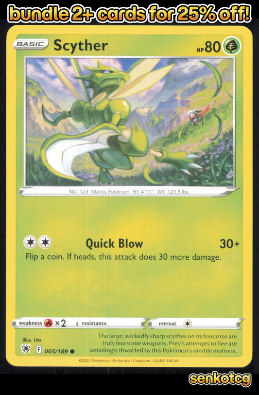 🎴 Scyther 005/189 Common Astral Radiance NM