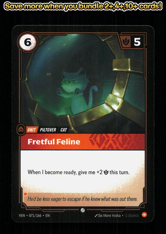🎴 Fretful Feline 071/166 Common Vendetta NM 🎨 Vodka