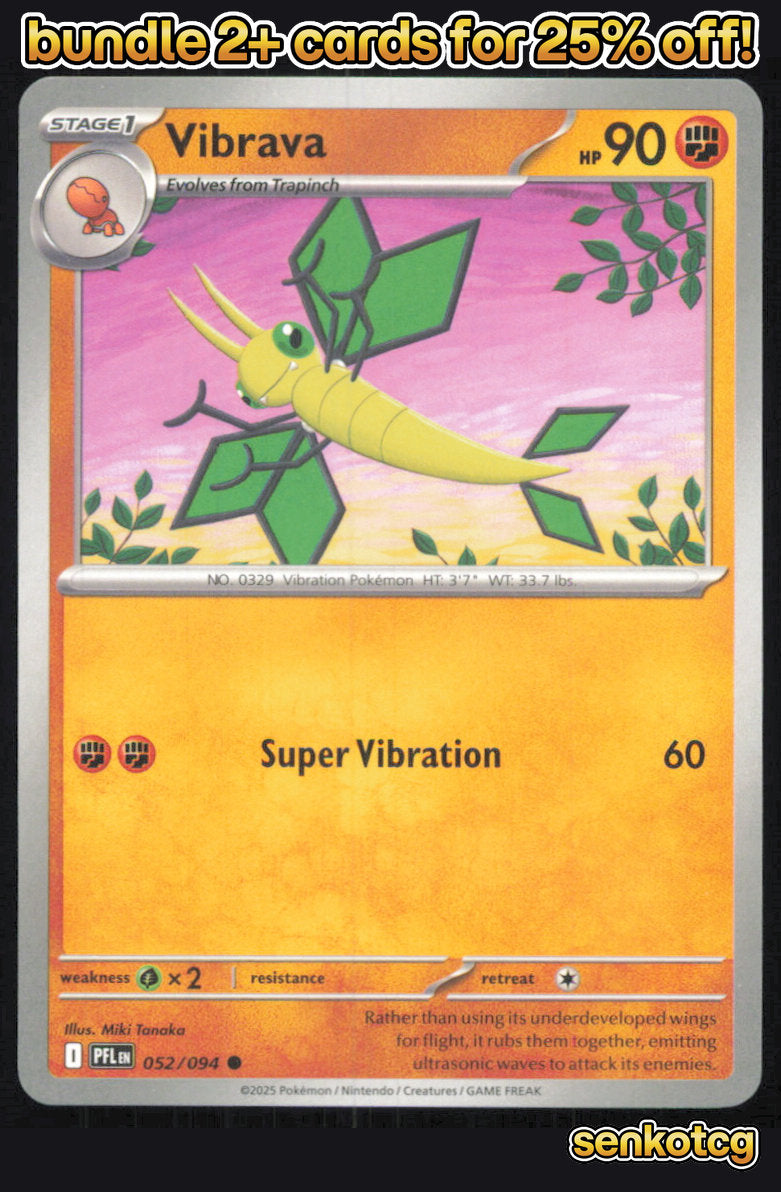 🎴 Vibrava 052/094 Common Phantasmal Flames NM