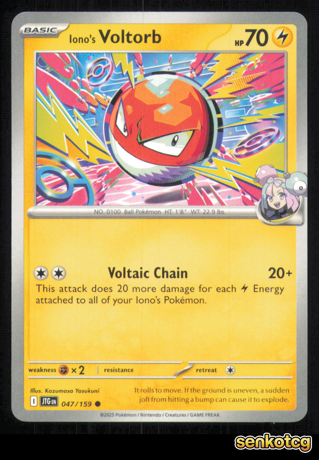 🎴 Iono's Voltorb 047/159 Journey Together NM 🎨 Yasukuni