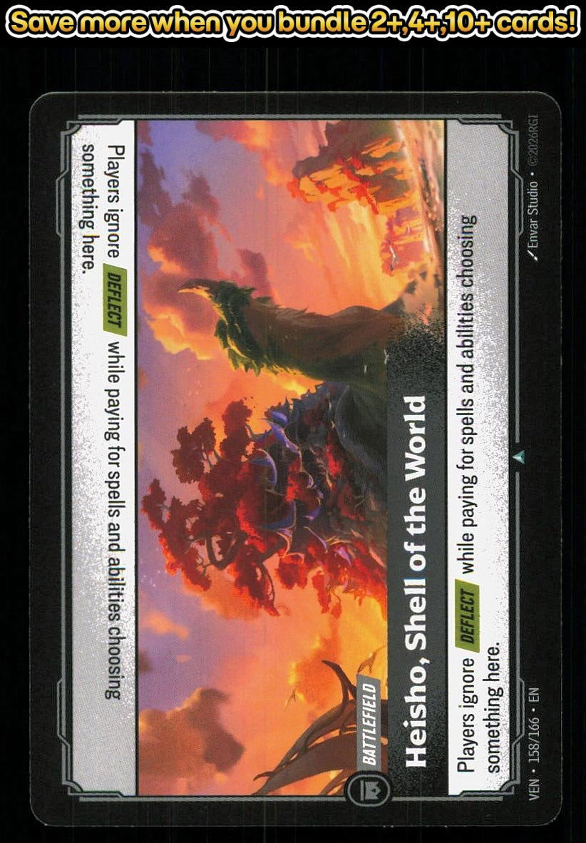 🎴 Heisho, Shell of the World 158/166 Uncommon Vendetta NM 🎨 Studio