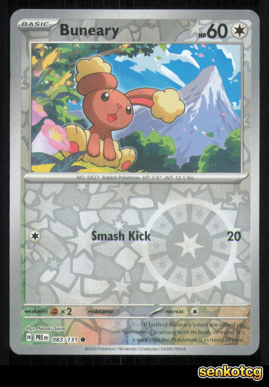 🎴 Buneary 083/131 Reverse Holo Prismatic Evolutions NM 🎨 Saito