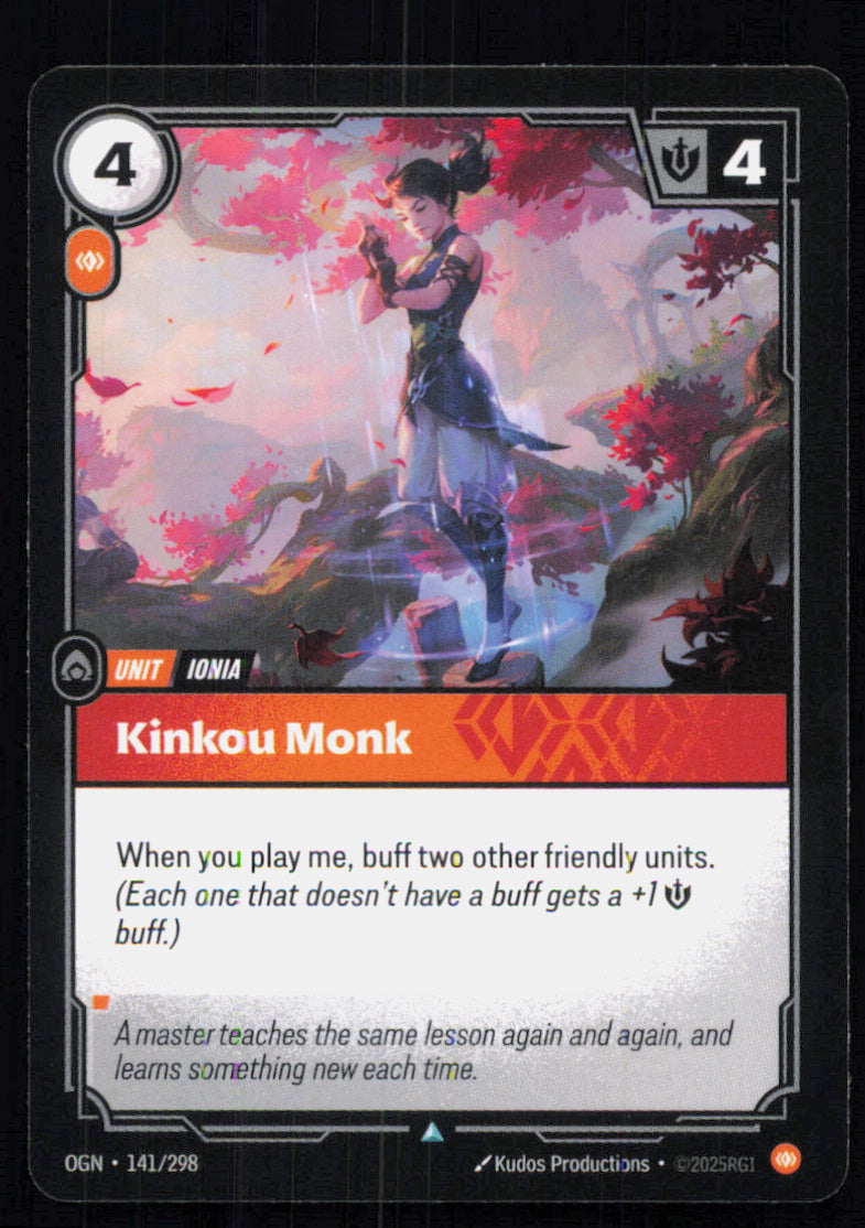 🎴 Kinkou Monk 141/298 Uncommon OGN Origins NM