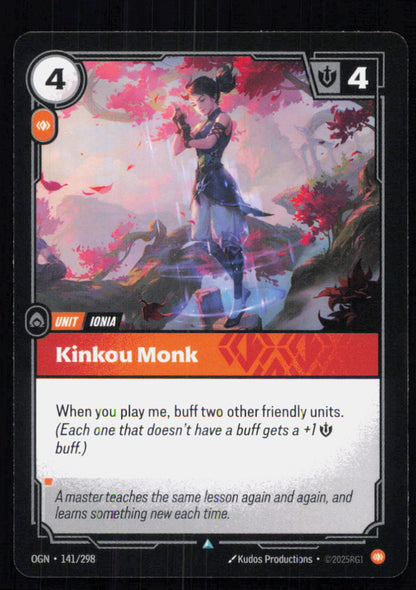 🎴 Kinkou Monk 141/298 Uncommon OGN Origins NM