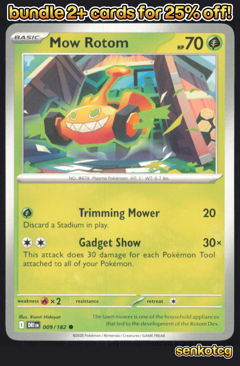 🎴 Mow Rotom 009/182 Common Destined Rivals NM