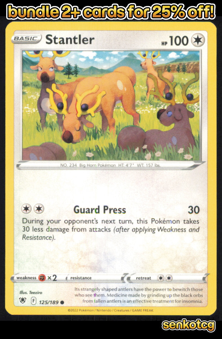 🎴 Stantler 125/189 Common Astral Radiance NM