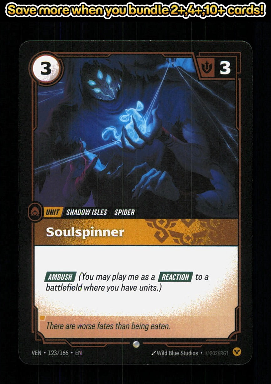 🎴 Soulspinner 123/166 Common Vendetta NM 🎨 Studios
