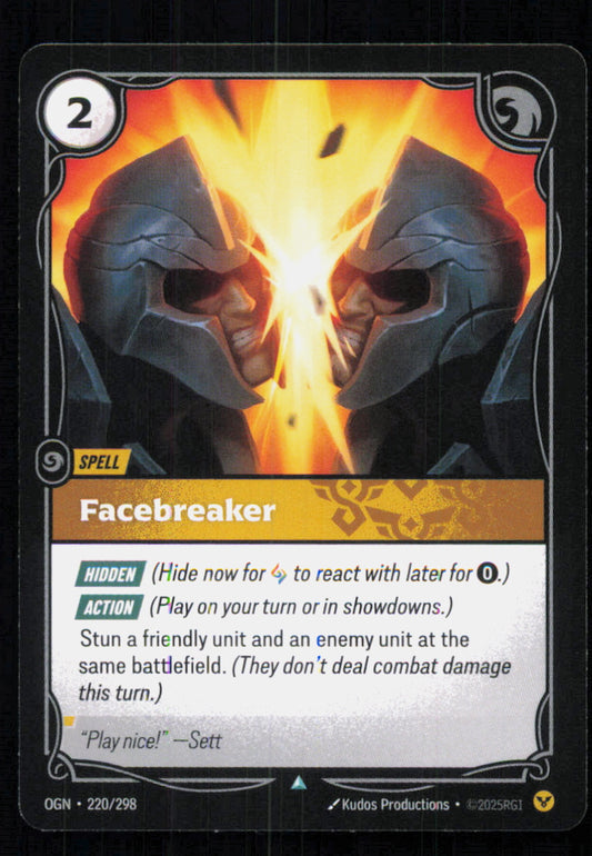 🎴 Facebreaker 220/298 Uncommon OGN Origins NM