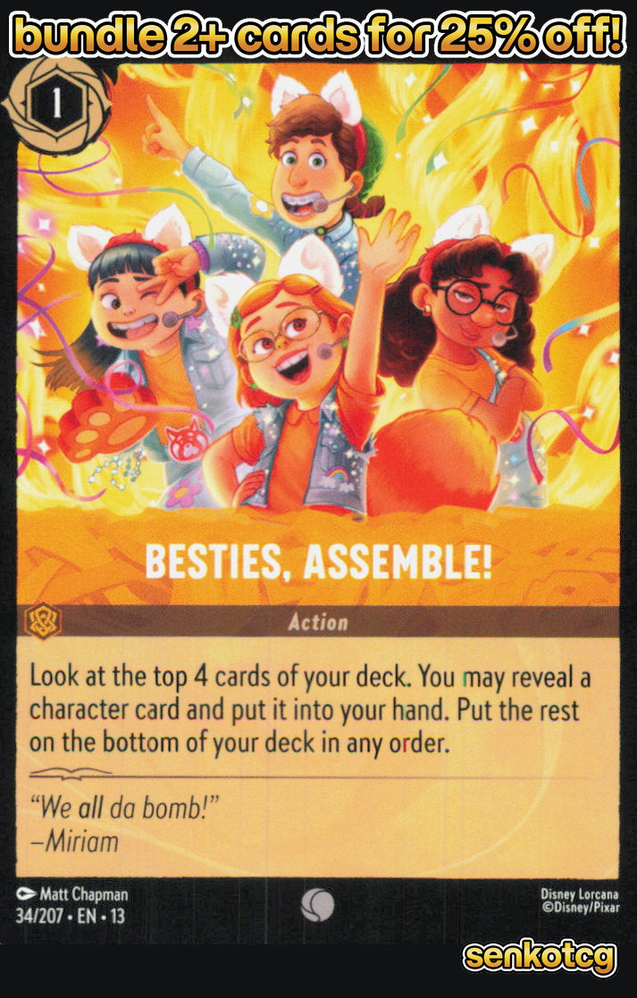 🎴 Besties, Assemble! 34/204 Common Attack of the Vine! NM