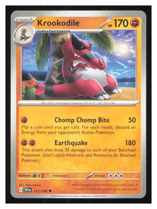 🎴 Krookodile 117/198 Uncommon Scarlet & Violet NM