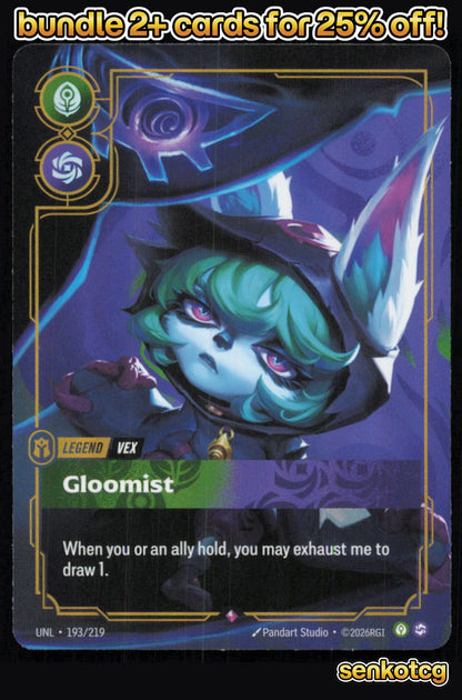 🎴 Vex - Gloomist 193/219 Rare Foil Unleashed NM