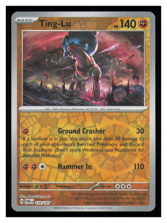 🎴 Ting-Lu 110/167 Reverse Holo Twilight Masquerade NM 🎨 Dynamic