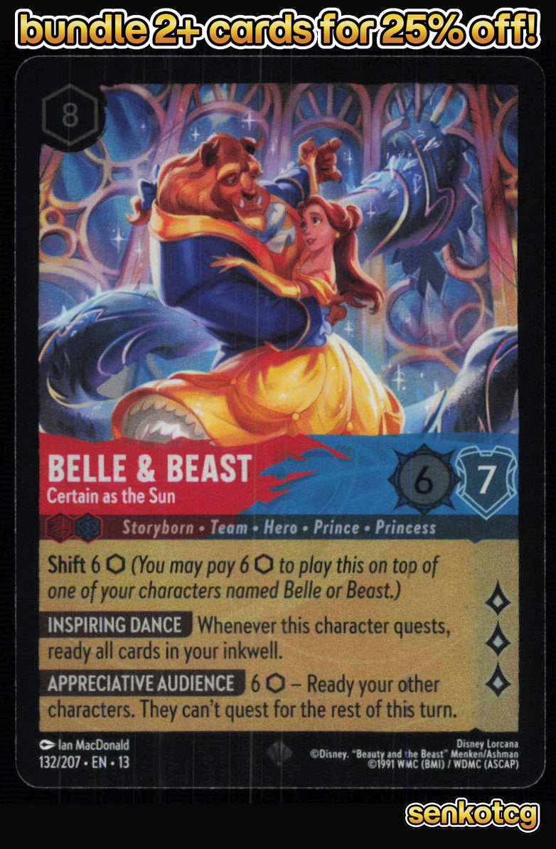 🎴 Belle & Beast - Certain as the Sun 132/204 Cold Foil Attack of the Vine! NM